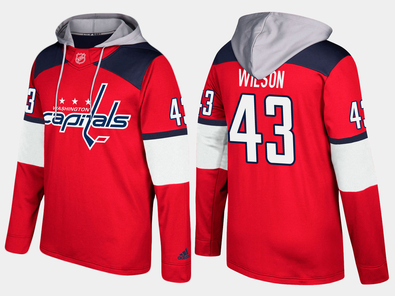 Men NHL Washington capitals #43 tom wilson red hoodie
